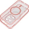 Oem CLEAR MAG COVER dėklas suderinamas su MagSafe skirtas Samsung Galaxy S25 rožinės spalvos glitter