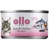 OLLO Cat nr 2 Tuna & vištiena with lašiša in broth – šlapias kačių maistas – 70g