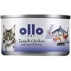 OLLO Cat nr 4 Tuna & vištiena with squid & shrimp in broth – šlapias kačių maistas – 70g