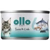 OLLO Cat nr 6 Tuna & Crab in broth – šlapias kačių maistas – 70g