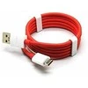 „OnePlus 3 3T“ originalus USB-C duomenų kabelis, 0,95 m baltas/raudonas (masinis)