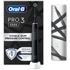 Oral-B elektrinis dantų šepetėlis Pro 3 3500 Jautrus Clean, besisukantis/vibruojantis/pulsuojantis, Design Edition, juodas, ES