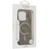 Original dėklas GUESS IML 4G Magsafe GUHMP16LH4STW skirtas Apple iPhone 16 Pro rudos spalvos