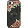 Guess 4G Flowers Print MagSafe dėklas iPhone 16e - juodas