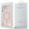 Guess IML Glitter Circle MagSafe dėklas iPhone 16e - rožinis