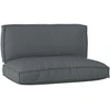 Pallet pagalvių rinkinys 2 pcs Antracitas Oksfordo audinys