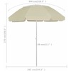 Paplūdimio skėtis nuo saulės, smėlio geltonos spalvos, 300cm