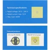 Paprastas jutiklinis jungiklis PNI SH101G iš stiklo, auksinės spalvos su auksiniu LED indikatoriumi