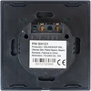 Paprastas jutiklinis jungiklis PNI SH121, pagamintas iš stiklo, juodas, su LED indikatoriumi, 10A 200W