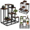 Pastatomas gėlių stovas gėlėms ir dekoracijoms, 6 lentynos, Loft stilius, ModernHome