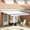 Ištraukiama markizė Balta 400 × 300 cm Poliesteris ir plienas