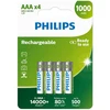PHILIPS įkraunama baterija AAA NiMH 1000mAh, 4 vnt. rinkinys.