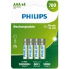 PHILIPS įkraunama baterija AAA NiMH 700mAh, 4 vnt. rinkinys