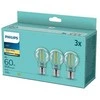 Philips Lemputės LED FILAMENTINĖ 7W E27 A60 827 806LM 3VNT