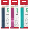 Pieštukas Faber-Castell 1111 HB 3vnt / pak. Spalvoti
