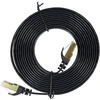 Plokščias tinklo kabelis S/STP CAT7 PNI U7030B, 2 x RJ45, 4 laidų poros, 32AWG, varinis, 10 Gbps, 600 MHz, 3m, juodas