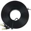Plokščias tinklo kabelis S/STP CAT7 PNI U7100B, 2 x RJ45, 4 laidų poros, 32AWG, varinis, 10 Gbps, 600 MHz, 10m, juodas