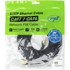 Plokščias tinklo kabelis S/STP CAT7 PNI U7050B, 2 x RJ45, 4 laidų poros, 32AWG, varinis, 10 Gbps, 600 MHz, 5m, juodas