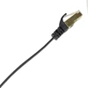 Plokščias tinklo kabelis S/STP CAT7 PNI U7150B, 2 x RJ45, 4 laidų poros, 32AWG, varinis, 10 Gbps, 600 MHz, 15m, juodas