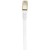 Plokščias tinklo kabelis S/STP CAT7 PNI U7075W, 2 x RJ45, 4 laidų poros, 32AWG, varinis, 10 Gbps, 600 MHz, 7.5m, baltas