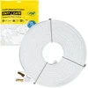Plokščias tinklo kabelis S/STP CAT7 PNI U7200W, 2 x RJ45, 4 laidų poros, 32AWG, varinis, 10 Gbps, 600 MHz, 20m, baltas