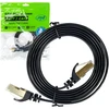 Plokščias tinklo kabelis S/STP CAT7 PNI U7015B, Patch, 2 x RJ45, 4 laidų poros, 32AWG, varinis, 10 Gbps, 600 MHz, 1.5m, juodas