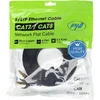 Plokščias tinklo kabelis S/STP CAT7 PNI U7075B, 2 x RJ45, 4 laidų poros, 32AWG, varinis, 10 Gbps, 600 MHz, 7,5m, juodas