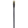 Plokščias tinklo kabelis S/STP CAT7 PNI U7150B, 2 x RJ45, 4 laidų poros, 32AWG, varinis, 10 Gbps, 600 MHz, 15m, juodas