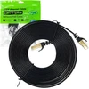 Plokščias tinklo kabelis S/STP CAT7 PNI U7050B, 2 x RJ45, 4 laidų poros, 32AWG, varinis, 10 Gbps, 600 MHz, 5m, juodas