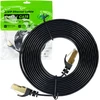 Plokščias tinklo kabelis S/STP CAT7 PNI U7030B, 2 x RJ45, 4 laidų poros, 32AWG, varinis, 10 Gbps, 600 MHz, 3m, juodas