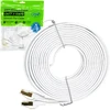 Plokščias tinklo kabelis S/STP CAT8 PNI U8075W, 2 x RJ45, 4 laidų poros, 28AWG, varinis, 40 Gbps, 2000 MHz, 7.5m, baltas