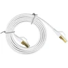 Plokščias tinklo kabelis S/STP CAT8 PNI U8015W, Patch, 2 x RJ45, 4 laidų poros, 28AWG, varinis, 40 Gbps, 2000 MHz, 1.5m, baltas