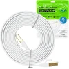 Plokščias tinklo kabelis S/STP CAT8 PNI U8030W, 2 x RJ45, 4 laidų poros, 28AWG, varinis, 40 Gbps, 2000 MHz, 3m, baltas