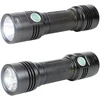 PNI Adventure F200 aliumininis dvigubas žibintuvėlis su LED, 4000mAh baterija ir pridedamu „Sticky Pad Flag“