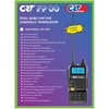 PNI Bax 10bc nešiojama VHF/UHF radijo stotelė CRT FP00 dviejų dažnių 144-146 ir 430-440 MHz juoda, VOX, 128 kanalai, nuskaitymas (Scan), programuojama, žibintuvėlis, FM radijas 76-108 MHz, TOT, retransliatorius