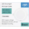 PNI D-Light CL2506 6W LED prožektorius, įleidžiamas, apvalus 120 cm, 6400K, 230V maitinimo šaltinis, 660 lm, šaltai balta spalva