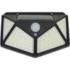 PNI GreenHouse WS10 LED saulės energija įkraunamas šviestuvas, 100 LED, 600 lm, PIR kampas 120 laipsnių, baterija 1800 mAh, montuojamas ant sienos
