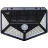 PNI GreenHouse WS10 LED saulės energija įkraunamas šviestuvas, 100 LED, 600 lm, PIR kampas 120 laipsnių, baterija 1800 mAh, montuojamas ant sienos