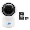PNI IP390T 1080P vaizdo stebėjimo kameros komplektas su PTZ WiFi H264+MicroSD atminties kortele PNI 128GB su SD adapteriu