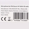 PNI MK8500 pakaitinis mikrofonas PNI Escort HP 8500 CB radijo stotelei su RJ45 jungtimi, juodas