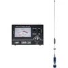 PNI ML75 CB antena, 75 cm, 300W, sulankstoma ir PNI SWR-300 reflektometras SWR matavimui, juodas
