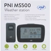 PNI MS500 meteorologinė stotelė su belaidžiu išoriniu jutikliu, rodo vidaus ir lauko temperatūrą bei drėgmę, minimalių ir maksimalių klimato verčių atmintis