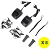 PNI PMR R40 CAMO nešiojamų radijo stotelių rinkinys, 10 vienetų komplektas, 0.5W, 16 PMR, 1200mAh baterijos su įkrovikliais ir ausinėmis komplekte