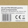 PNI RPA200 ratukų komplektas savaime laikomiems vartams, kurių maks. aukštis 210 cm