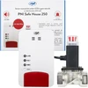 PNI Safe House Dual Gas 250 rinkinys su anglies monoksido (CO) jutikliu, gamtinių dujų jutikliu ir 3/4 colio elektromagnetiniu vožtuvu