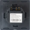 PNI SH222 stiklinis dvigubas jutiklinis jungiklis, juodas su LED indikatoriumi