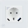 PNI SmartHome WP202 WiFi dvigubas išmanusis lizdas su įleidžiamu montavimo rėmeliu, valdymas internetu