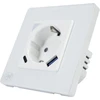 PNI SmartHome WP202 WiFi dvigubas išmanusis lizdas su įleidžiamu montavimo rėmeliu, valdymas internetu