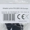 PNI UK–Europos lizdo adapteris, 220V, juodas
