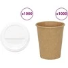 popieriniai kavos puodeliai su dangteliais 1000 vnt 8oz 200ml